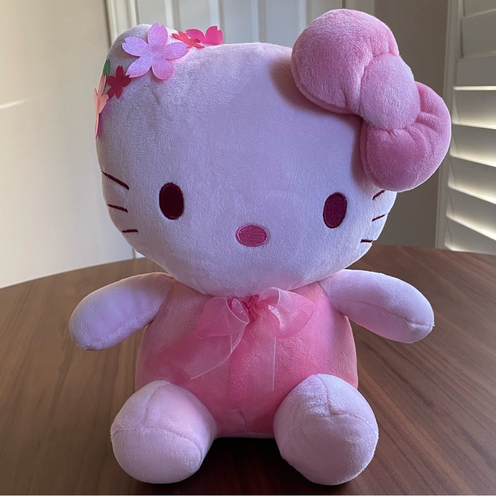 EUC Hello Kitty Sakura Blossom Pink Plushie